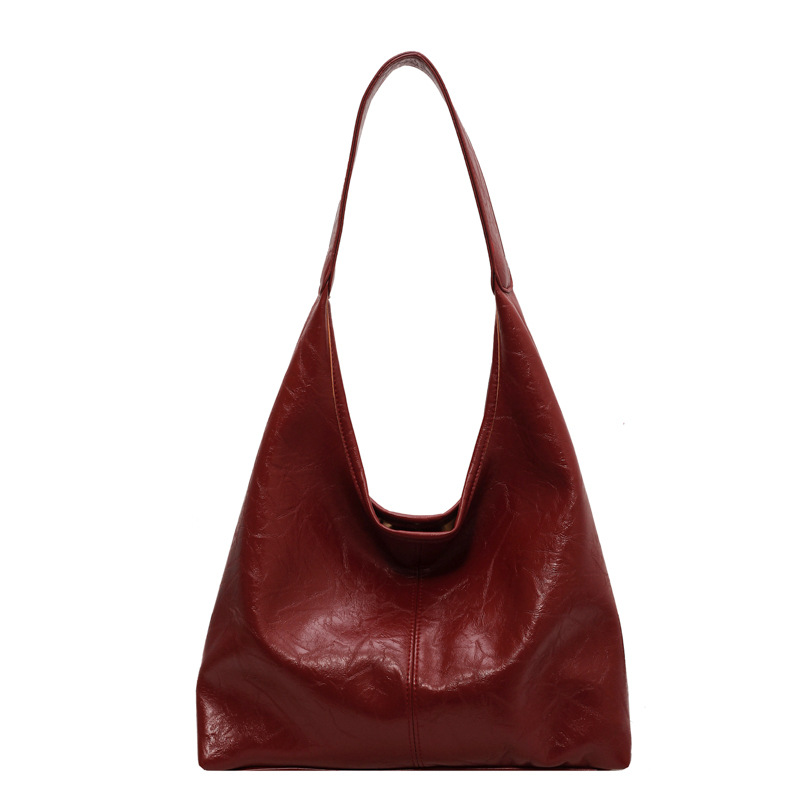 Spacious Shoulder Bag - Soft Leather Tote Bag