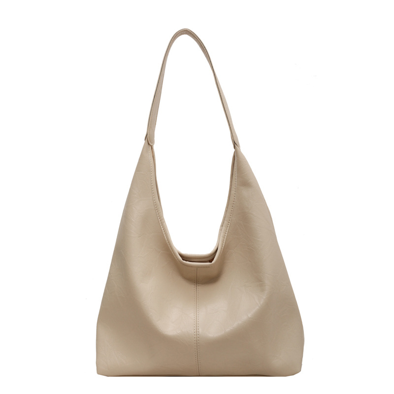 Spacious Shoulder Bag - Soft Leather Tote Bag