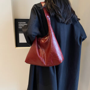 Spacious Shoulder Bag - Soft Leather Tote Bag