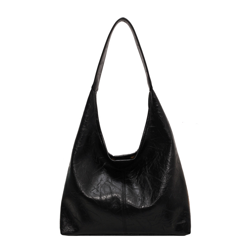 Spacious Shoulder Bag - Soft Leather Tote Bag