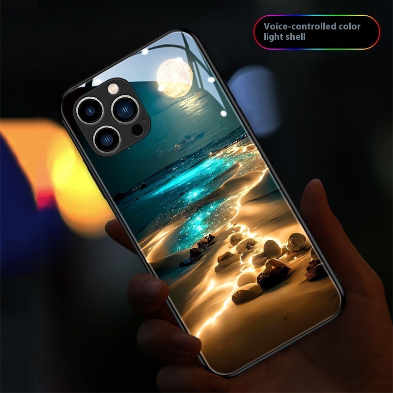 Moon Sea Glass Phone Case - Glowing