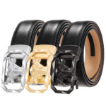 Men's Leather Belt with Alloy Buckle