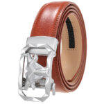 Men's Leather Belt with Alloy Buckle