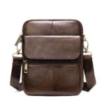 mens leather crossbody bag brown