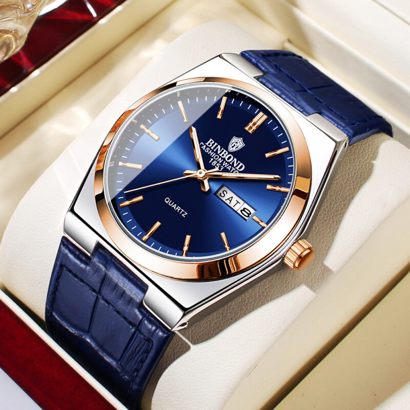 Montre A Quartz Simple Et Tendance Pour Homme Style Décontracté Et Etanche En Acier Inoxydable Forme Geometrique Boitier Creatif Pour Homme