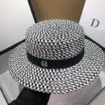 women’s wide brim straw hat grey casual summer hat