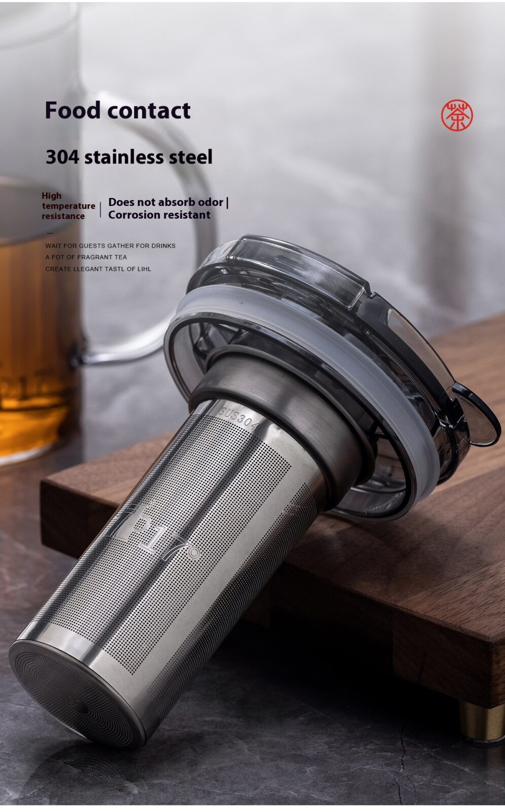Tazza Da Tè In Vetro Borosilicato Con Infusore E Manico Antiscottatura - 9.2x7.5 Cm, Trasparente, Ideale Per Tè Sfuso E Tisane