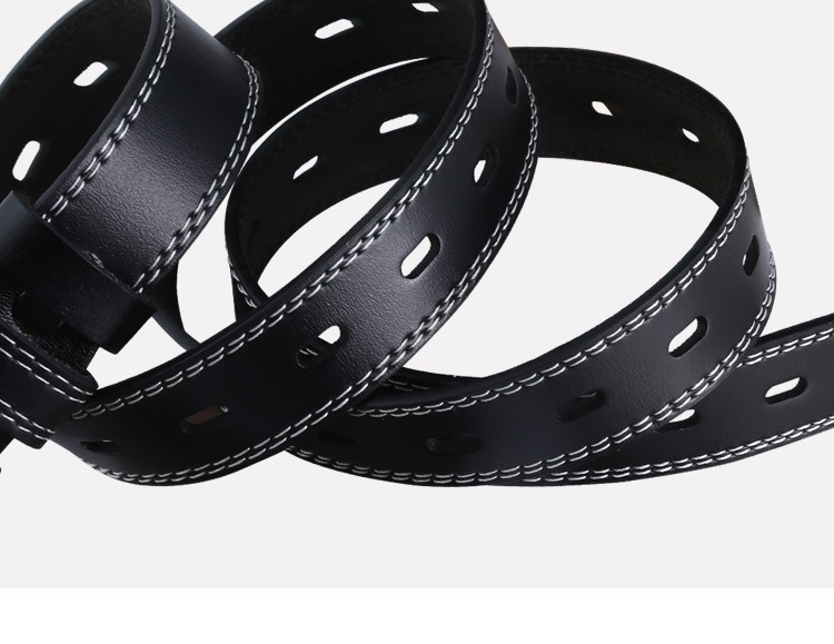 Pánský kožený opasek – ležérní dvojitý steh