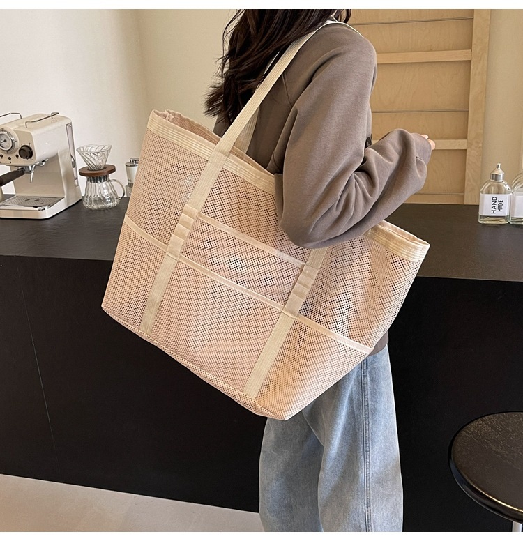 Dámská síťovaná taška – prostorná na každý den i na pláž