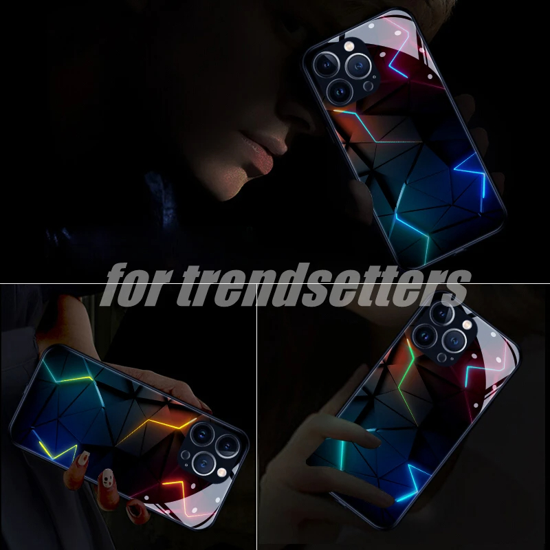 Handyhülle – Stilvolle leuchtende LED-Glasabdeckung für Samsung-Handys
