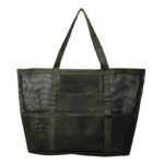 velká plážová taška ze síťoviny, minimalistická zelená