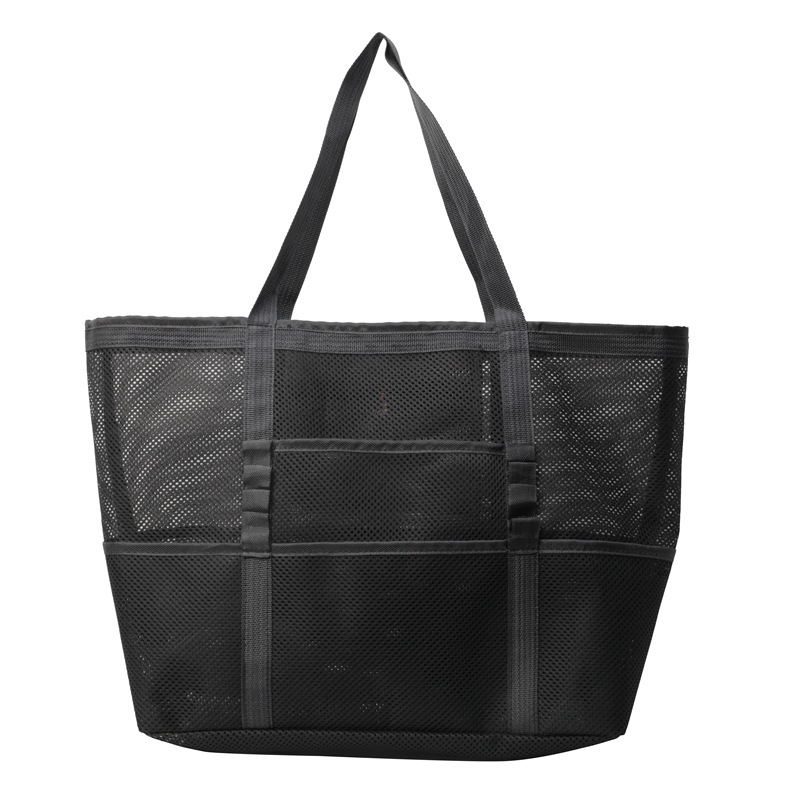 šedá síťovaná plážová taška