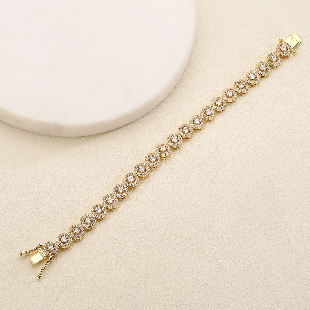 Elegantní tenisový náramek se zirkony – třpytivý styl