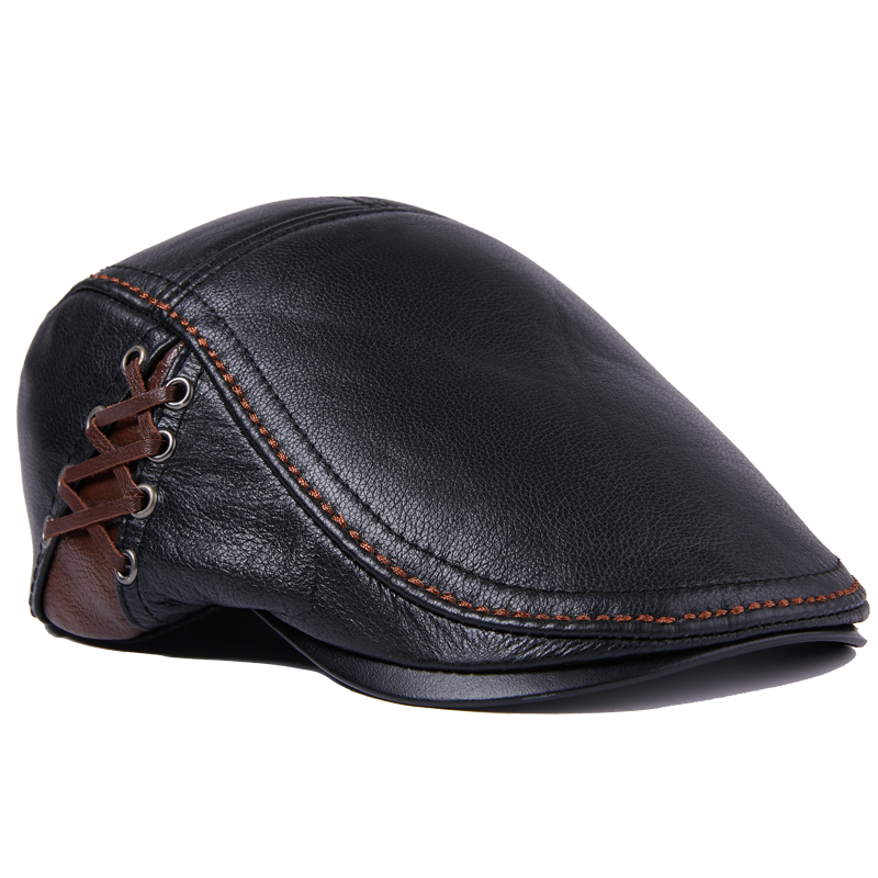 Flat Cap – Férfi stílusos klasszikus - Valódi bőr