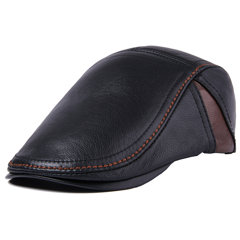 Flat Cap – Férfi stílusos klasszikus - Valódi bőr