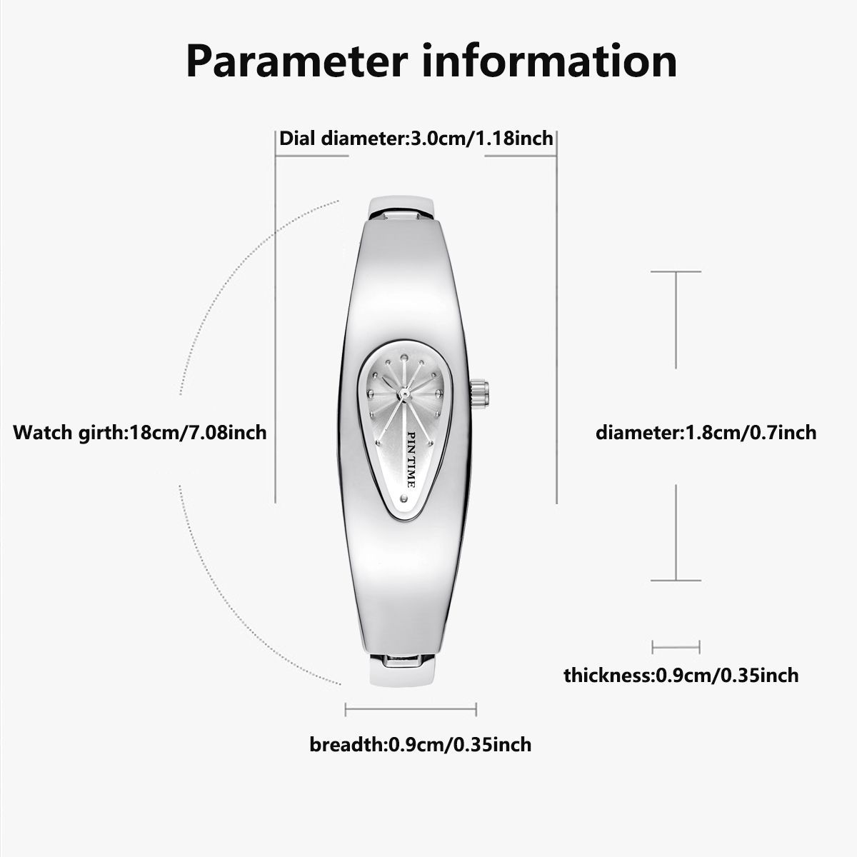 Minimalist Women's Jewelry Watch – Waterdrop Shape