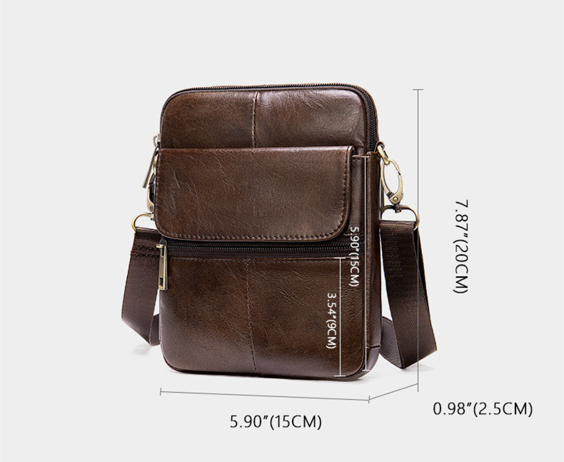 Men’s Leather Crossbody Bag – Sleek Small Everyday Bag